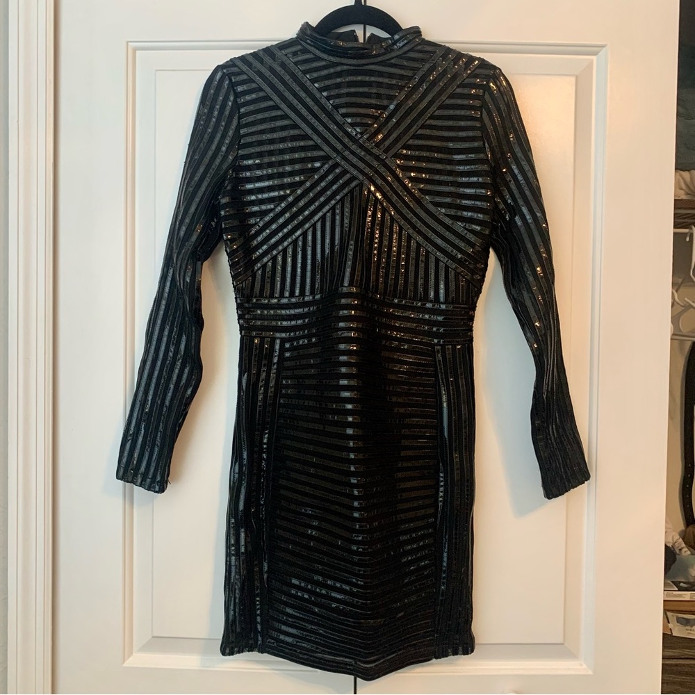 Sheer and Pleather Party Dress 🎉